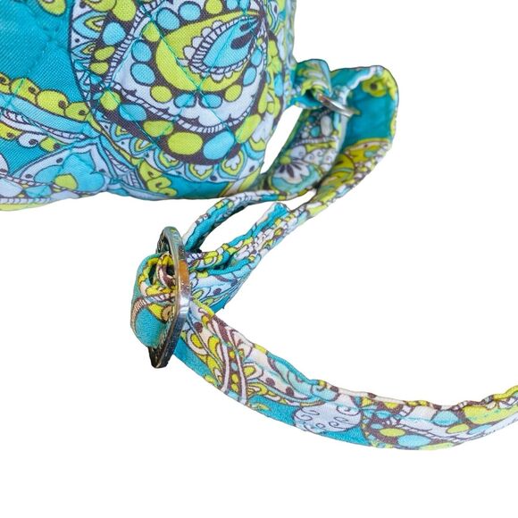 Vera Bradley Retired Peacock Green Small Quilted Backpack Vintage Paisley Purse - Picture 7 of 15
